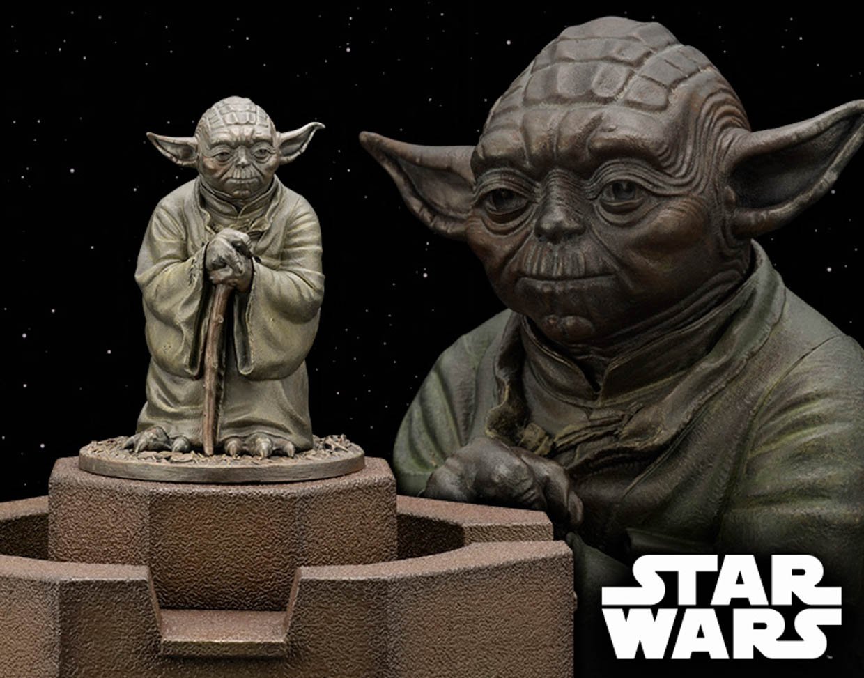 Lot #742 - LUCASFILM - Limited Edition Bronze Yoda Fountain Maquette