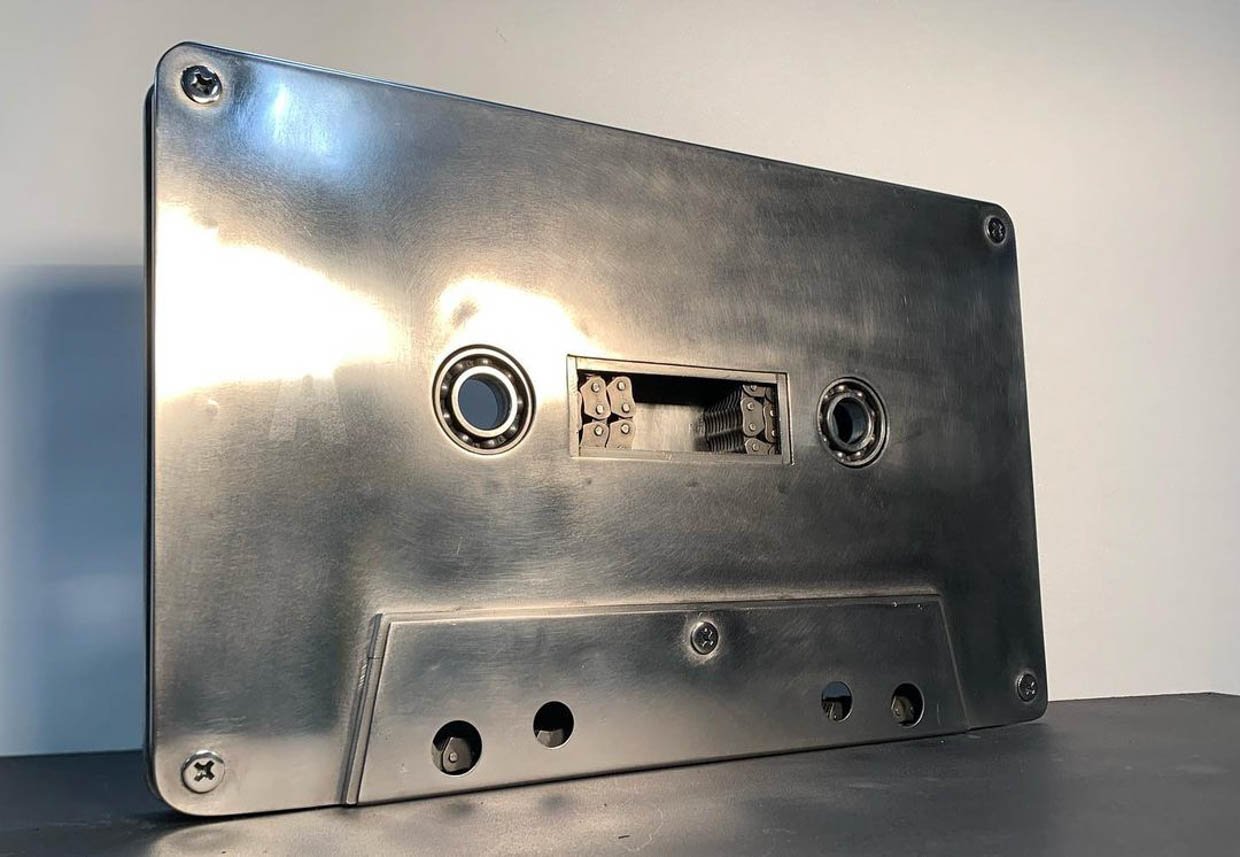 Giant Metal Cassette Tape