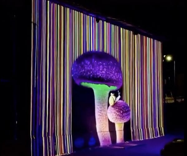 Glowing Mushroom Mural