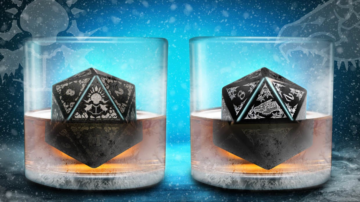 D20 Dice Shaped Fantasy Whisky Ice Mold Dicicle [icemold]