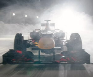 F1 Car vs. Motorcycle Ice Driving