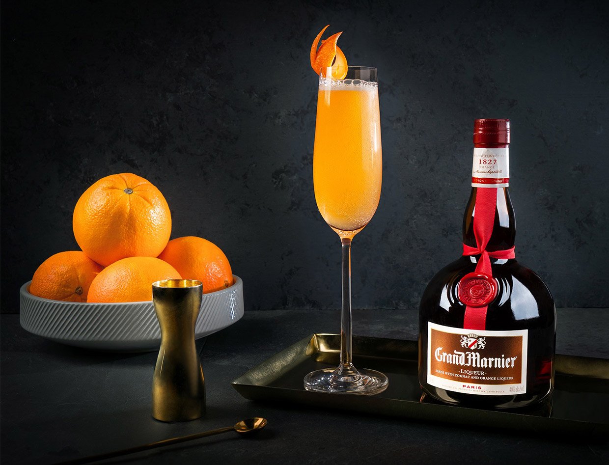 Grand Marnier French 75 Cocktail