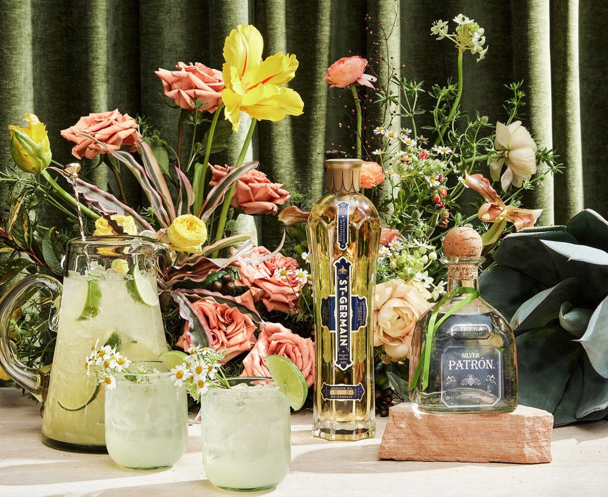 Patron x St. Germain Floral Margaritas