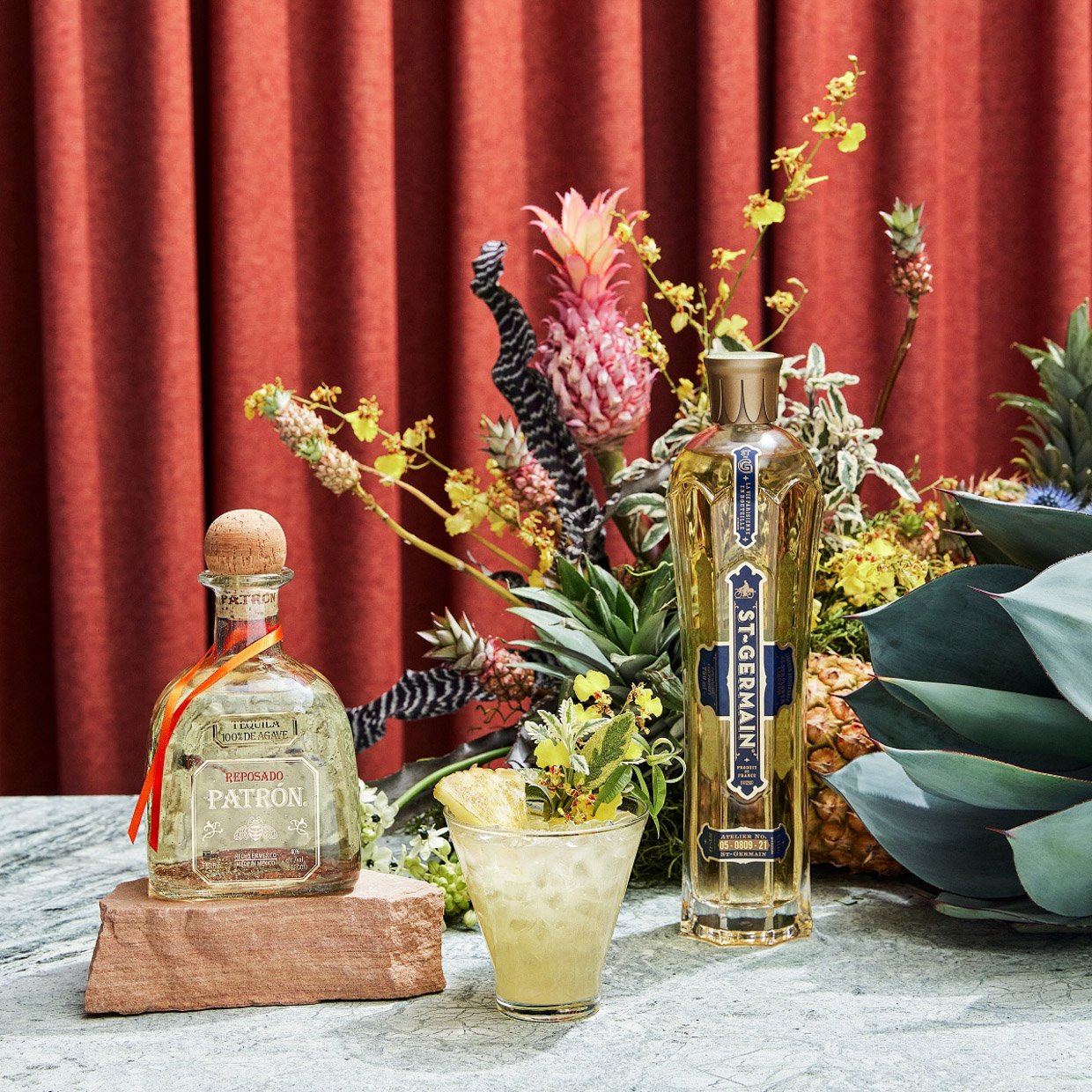 Patron x St. Germain Floral Margaritas