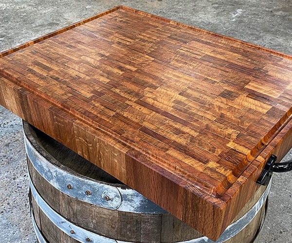 Turning Whiskey Barrels into a Butcher Block