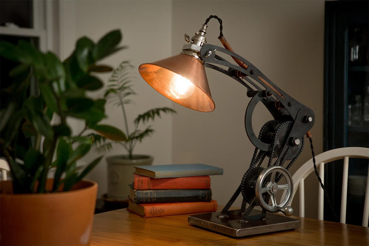 Industrial Copper Desk Lamp