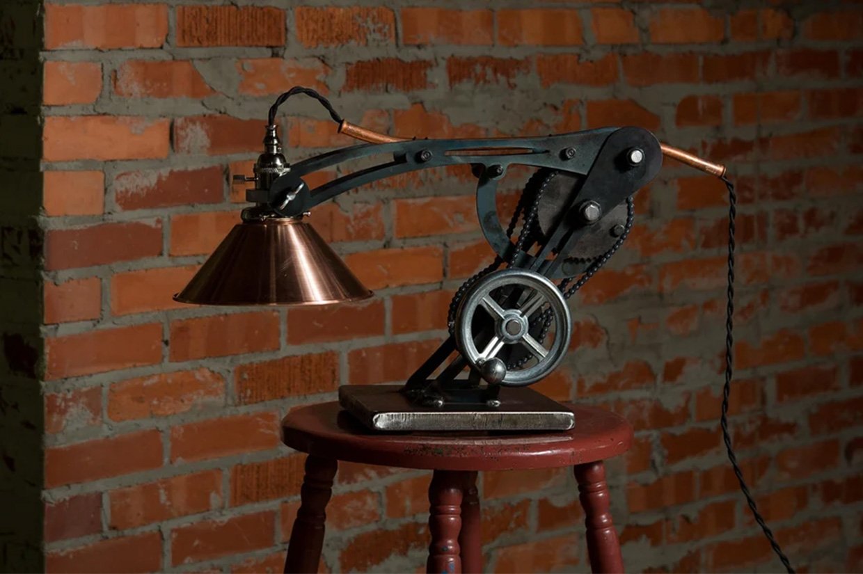 Industrial Copper Desk Lamp
