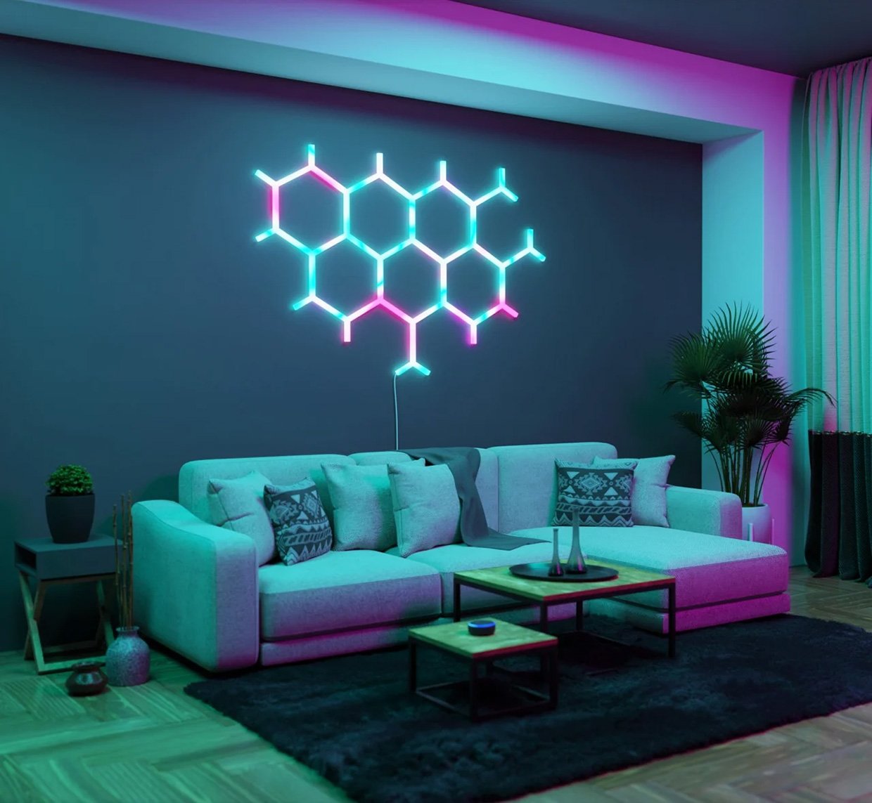 Moonside Neon Hex Lighting