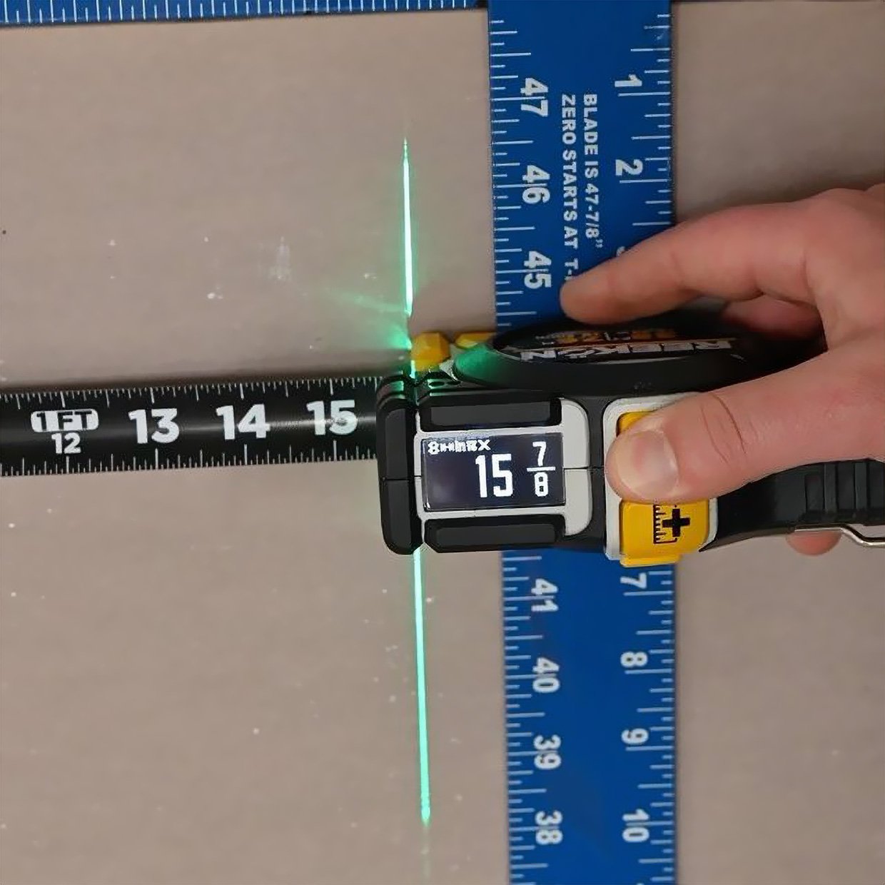 T1 Tomahawk - Professional Digital Tape Measure. A jobsite ready digital  tape measure. 