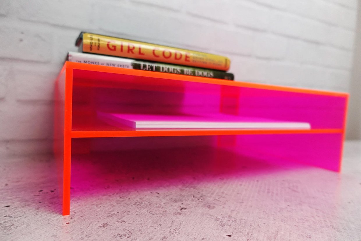 Fluorescent Acrylic Desk Riser