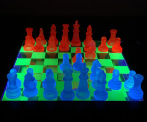 Glowing Black Light Chess Set