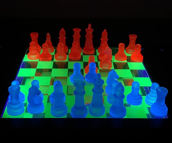 Glowing Black Light Chess Set