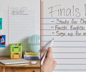 Peel-and-Stick Notebook Paper Whiteboards