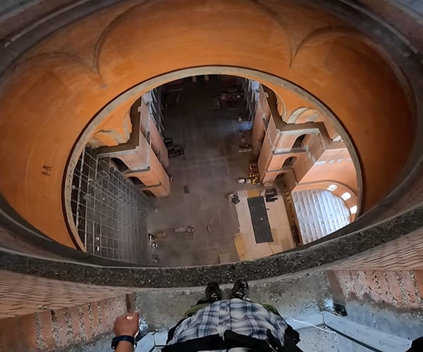 Indoor Cathedral BASE Jump