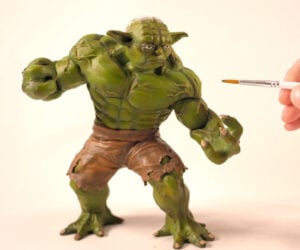 Sculpting Yoda-Hulk