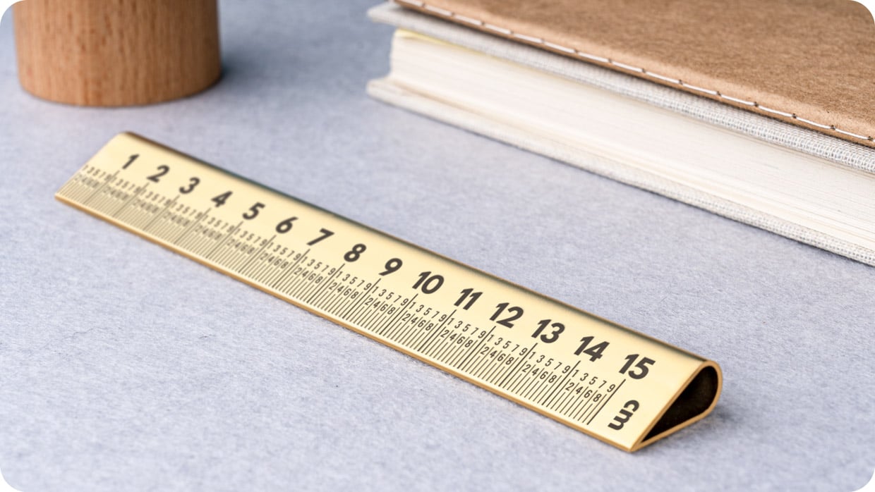 This Brass Ruler Is So Easy to Read Thanks to Its 30° Slope