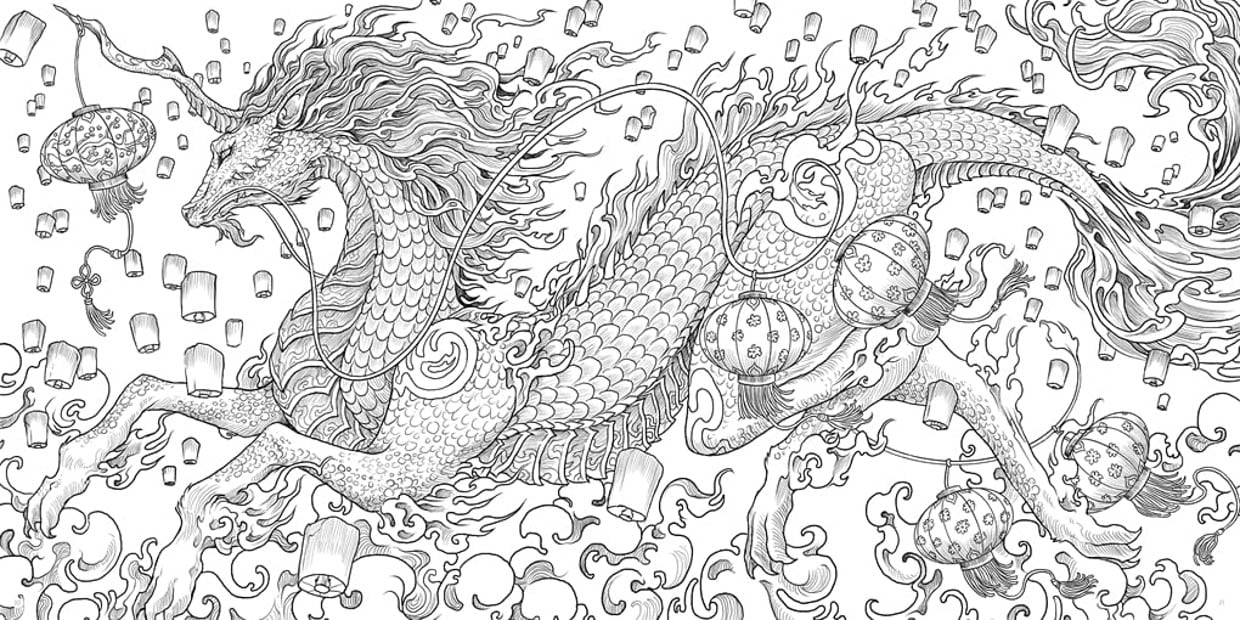 Mythic World Coloring Book