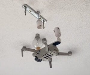 Changing a Light Bulb with a Drone