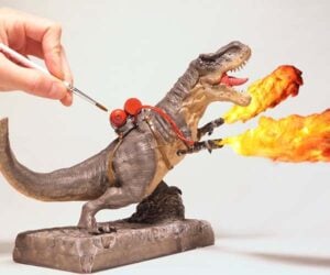 A T-Rex with Flamethrowers