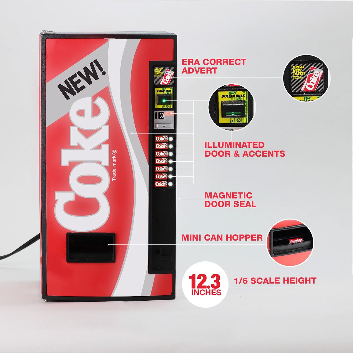 Mini Coca-Cola Machine + Fridge
