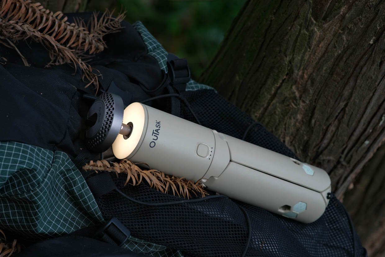 Outask Telescopic Lantern All Terrain Outdoor Multifunctional Camping Light  Charging Treasure Phone Travel Emergency Tent Lamps