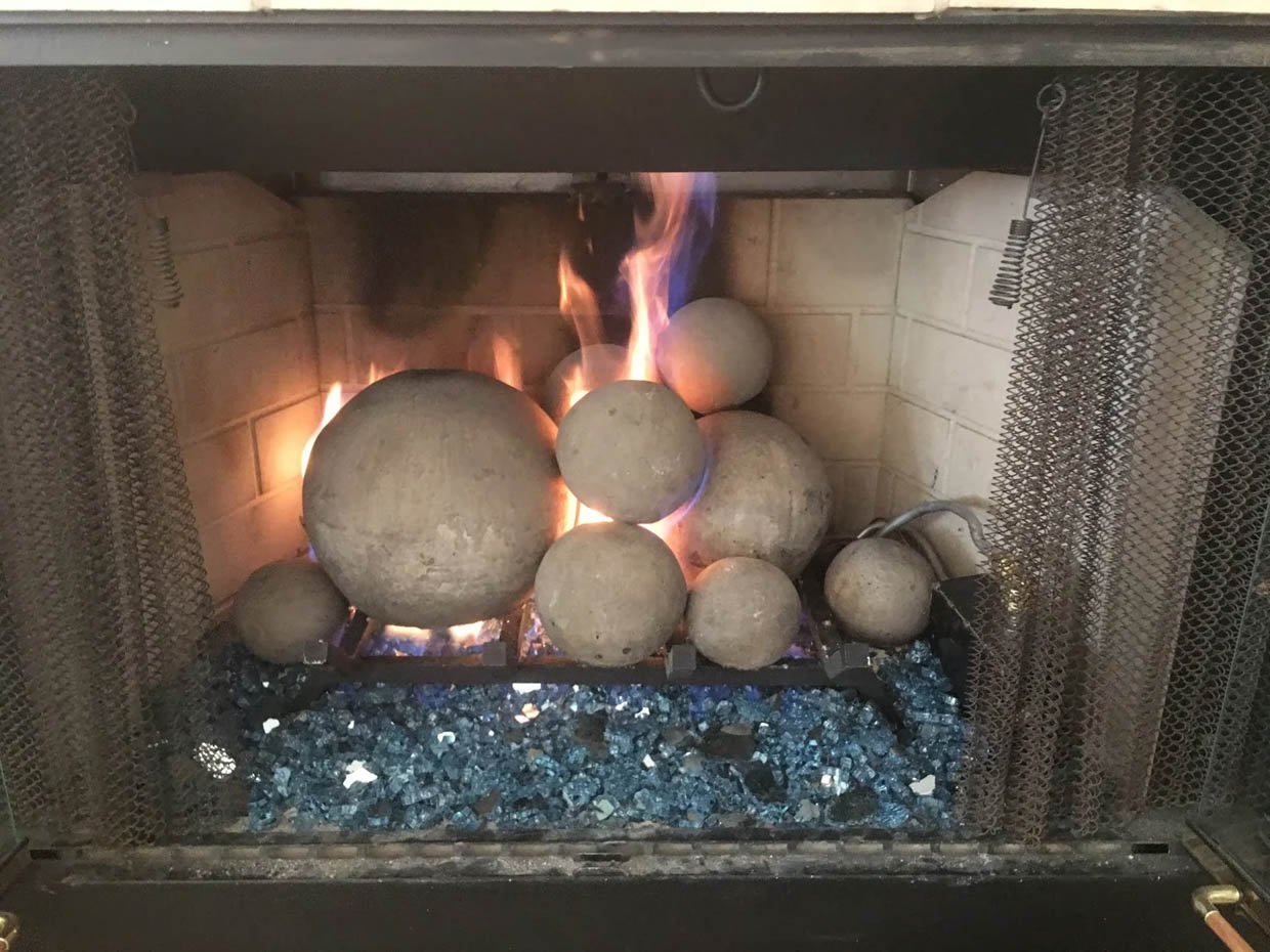 Ceramic Fireplace Cannonballs