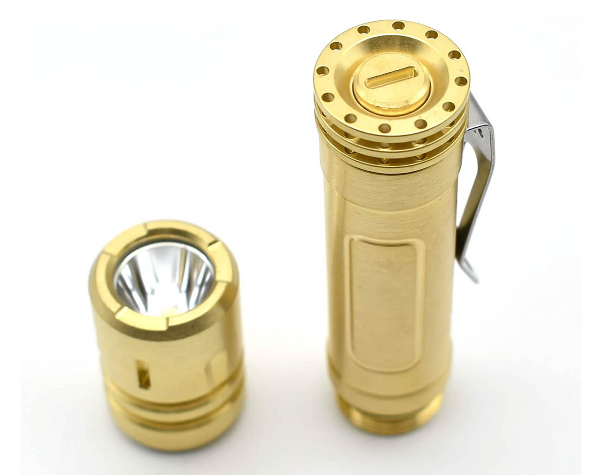 ReyLight LAN V3 Brass Flashlight