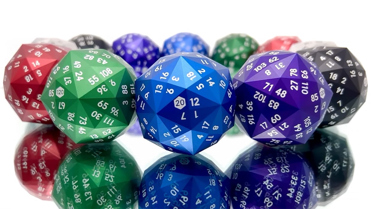 120-Sided Metal Dice