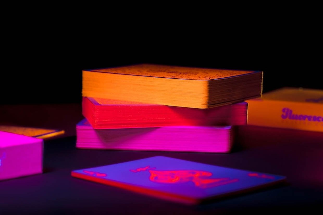 Fluorescent Squared Playing Cards