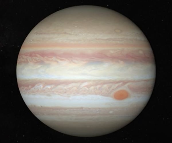 Jupiter Rotates in Real Time
