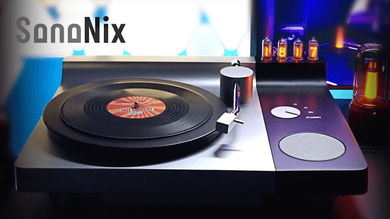 SonoNix Nixie Tube Turntable + Clock