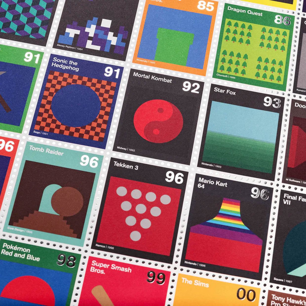 Video Game Stamp Sheet Print