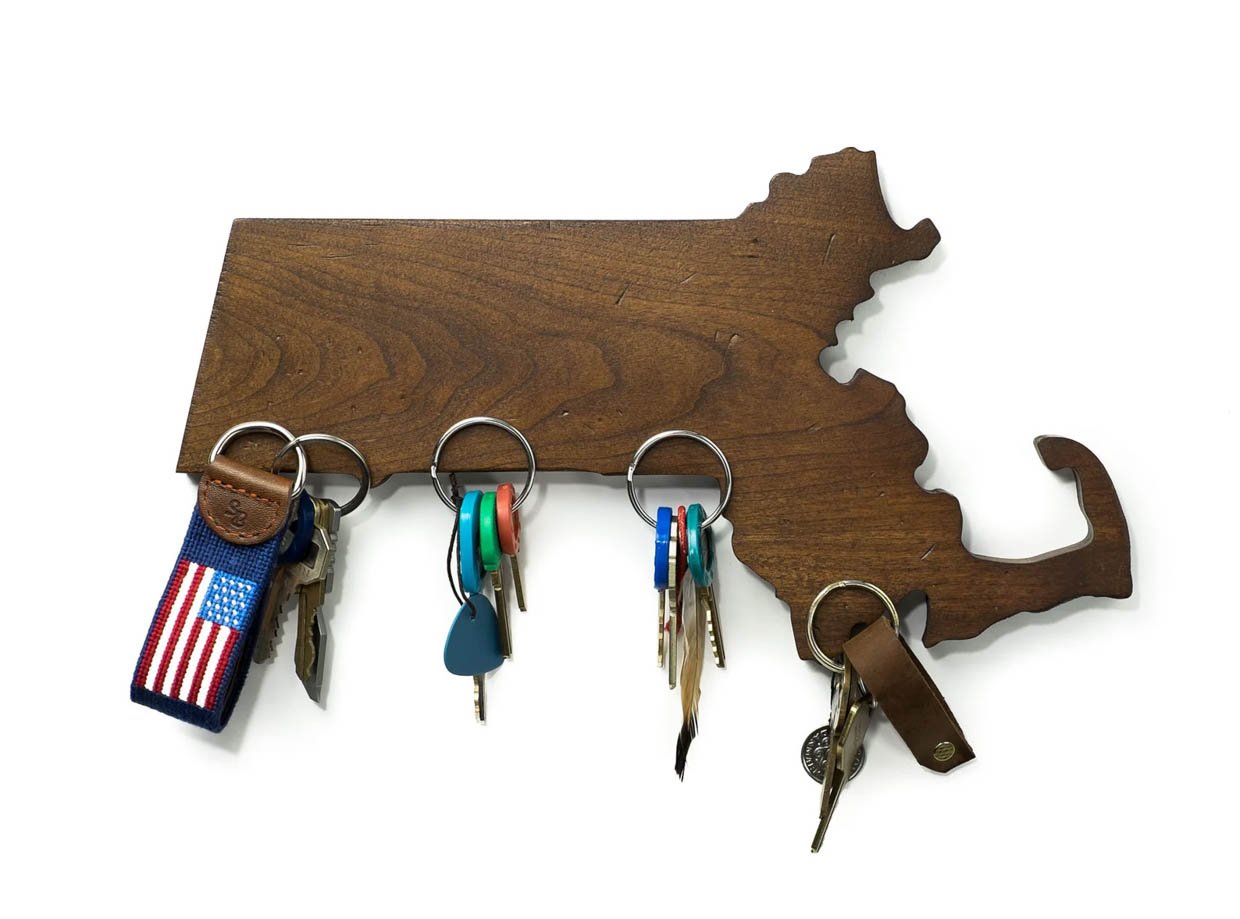 Wooden States Key Holders