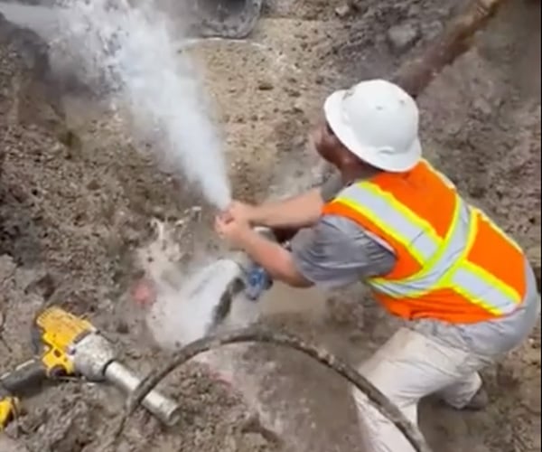 Fixing a Hole in a High-Pressure Water Pipe