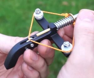 Making a Tiny Spring-powered Crossbow