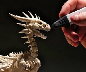 3D Drawing a Dragon Skeleton