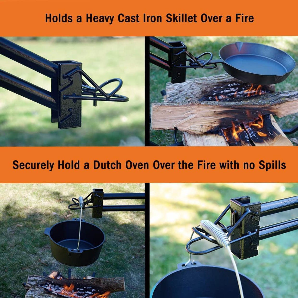 BuzzyGrill Adjustable Height Camping Grill