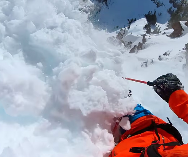 Ski Avalanche Close Call POV
