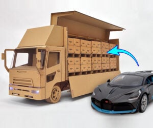 Transforming an R/C Bugatti into a Cardboard Truck