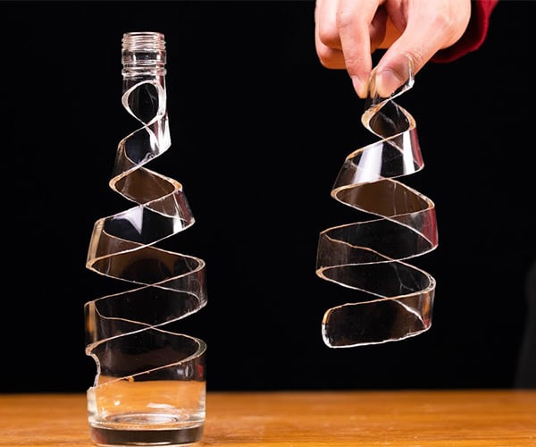Hand Cutting Spirals from Glass Bottles