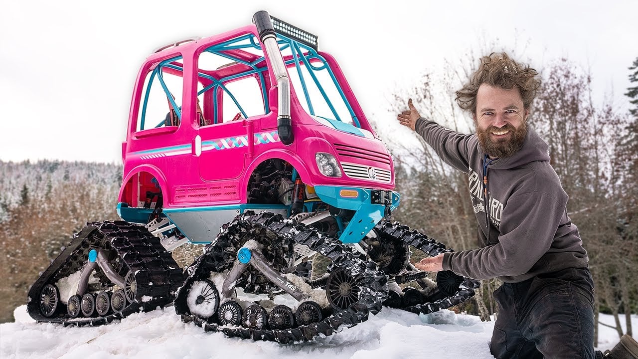 These Guys Turned a Barbie Dream Camper into a 4x4 Snow Cat