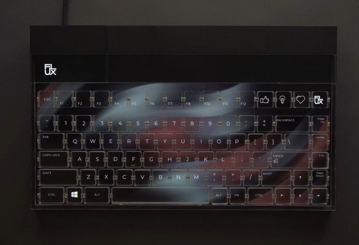 The Flux Keyboard Has a Full Touchscreen Display Under Its Clear Keys