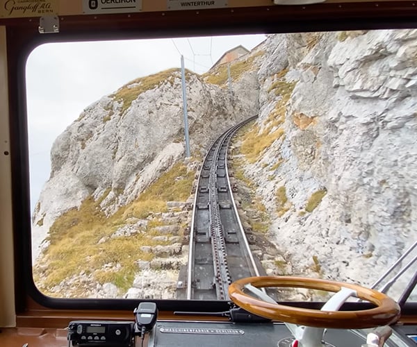 Swiss Alps Train Ride