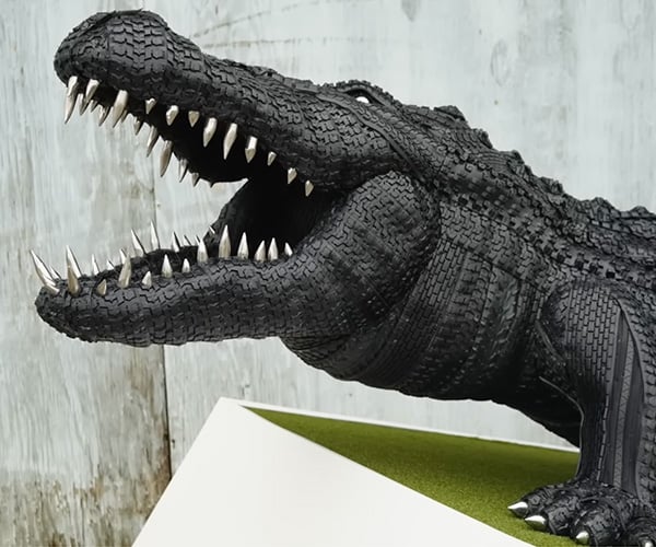 Carving a 12-Foot Alligator Sculpture