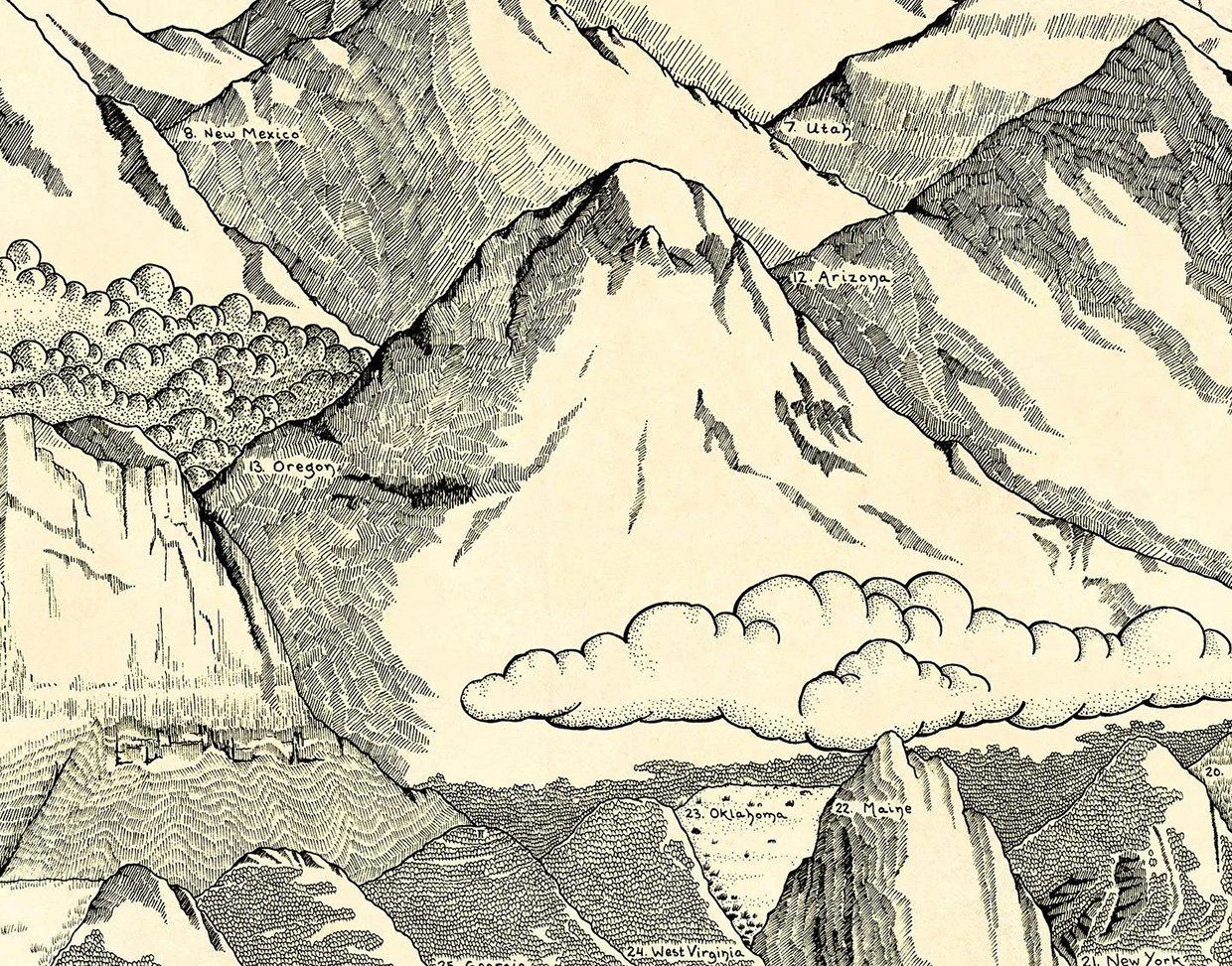 Highest Mountains Print