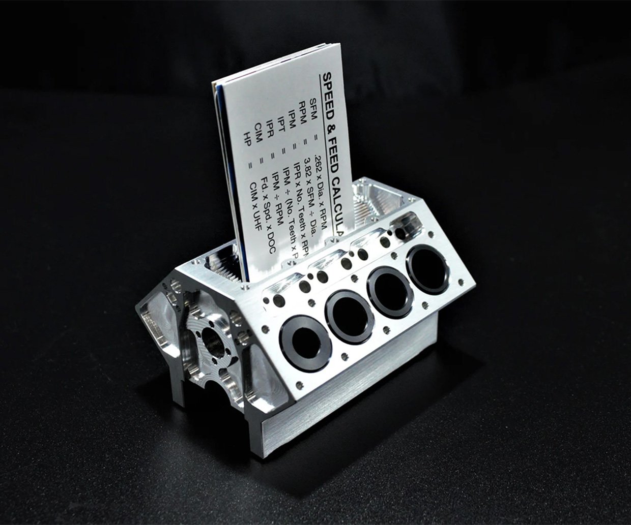 V8 Engine Business Card + Pen Holder