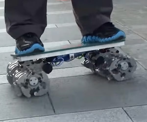 A Skateboard with 24 Legs