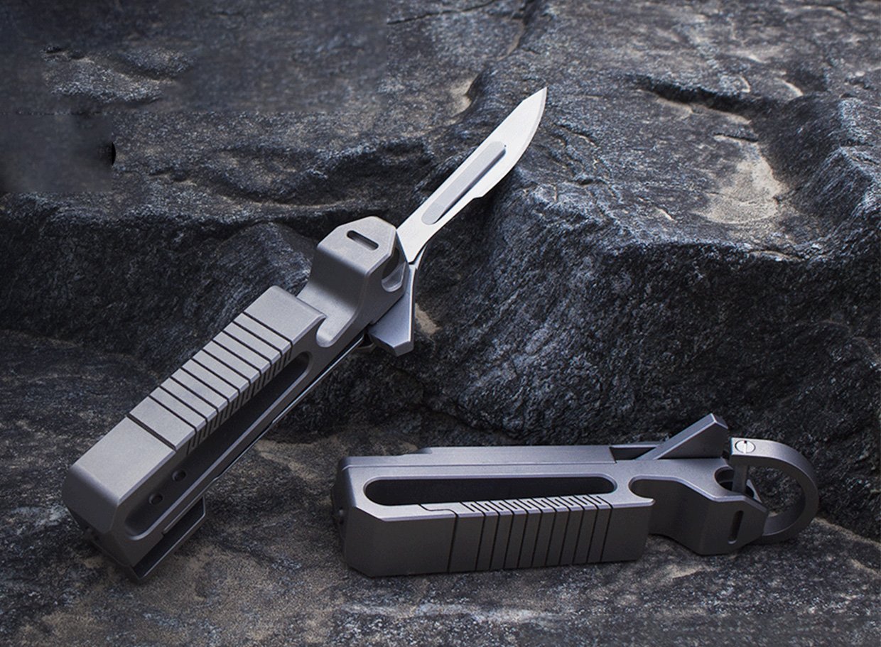 The Bladeclip: Titanium Pocket Knife+Quick Release Keychain by 3 Peters —  Kickstarter