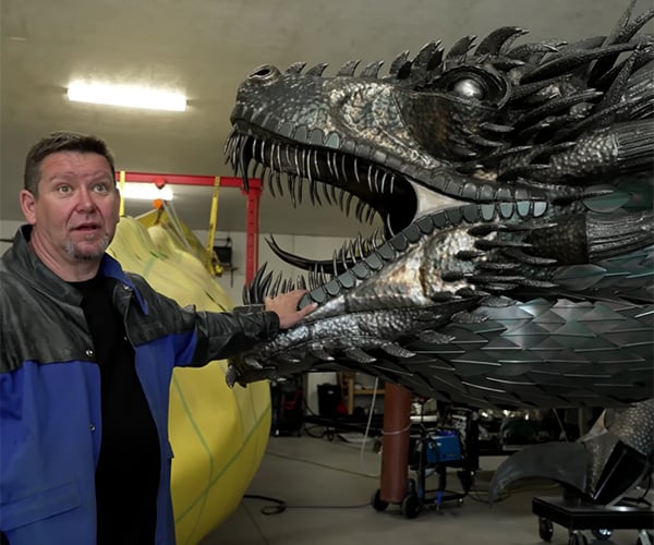 Giant Steel Game of Thrones Dragon