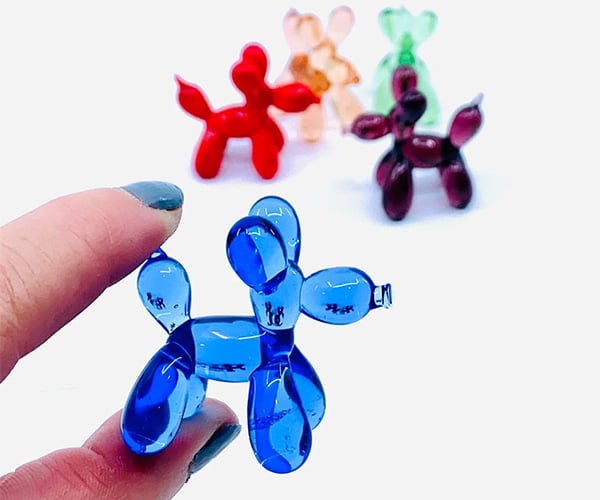 Tiny Glass Balloon Dogs